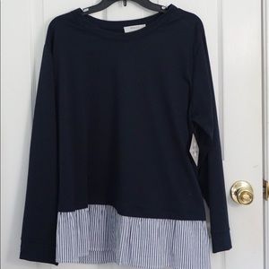 MAKE ME AN OFFER! Blue sweater with stripes.